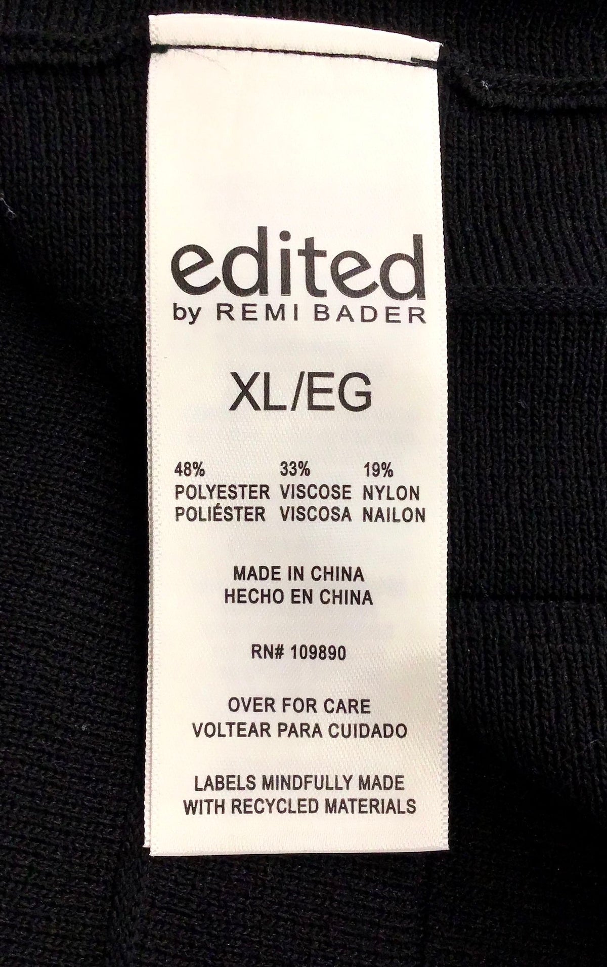 NWT Edited Women's Black A-Line Dress - Size XL