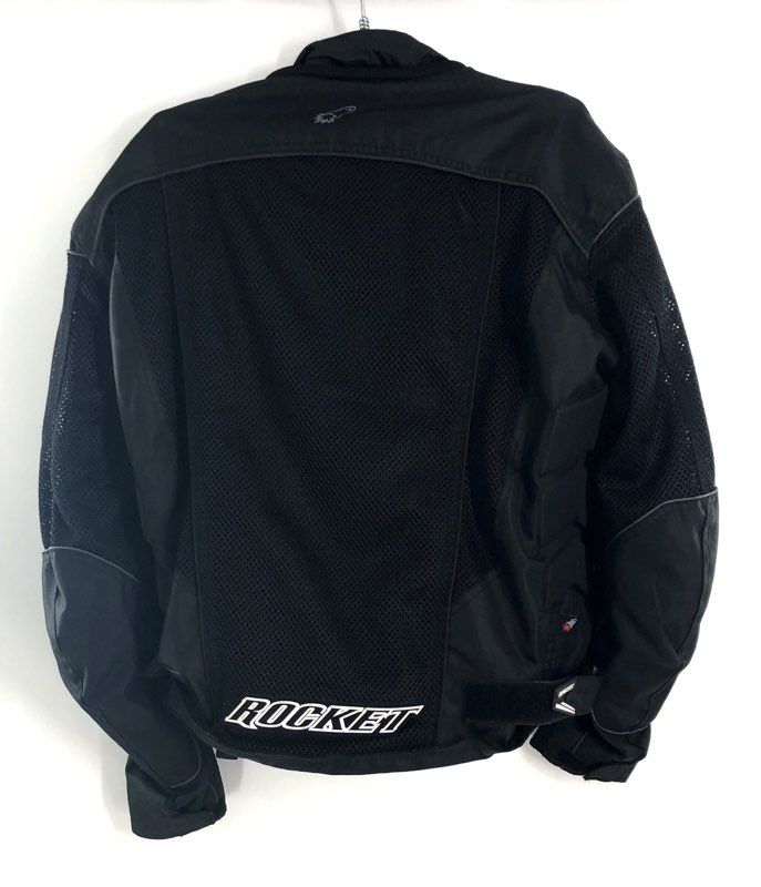 Vintage Y2K Joe Rocket Men's Black Mesh Motorcycle Riding Jacket Padded Sz M