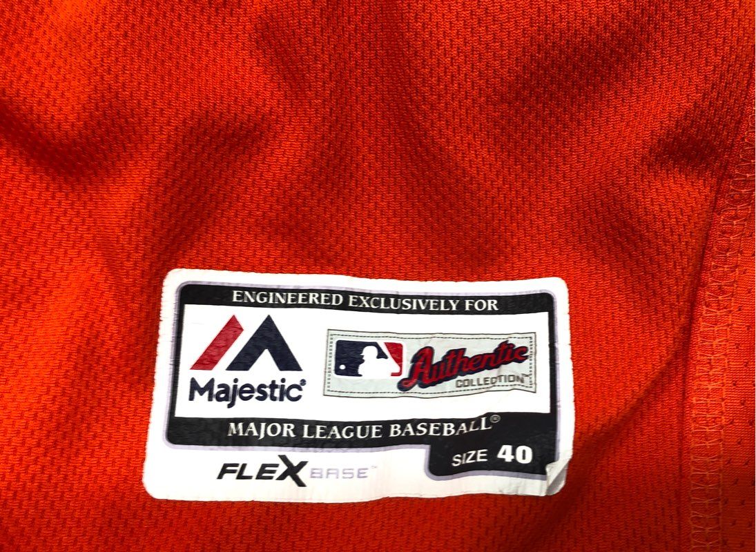 Majestic Men's Houston Astros George Springer #4 Orange Flex Base Jersey Sz 40