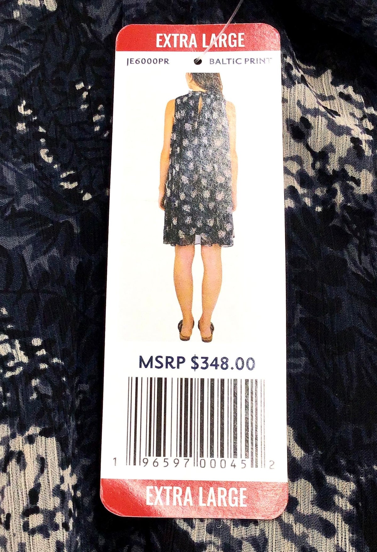 NWT Joie Women's Blue Baltic Print Mini Dress - Size XL