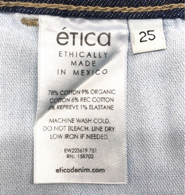 Ética Women's Violette Sailor Pant Jeans Dark Wash High Rise Wide Leg Sz 25 NWT