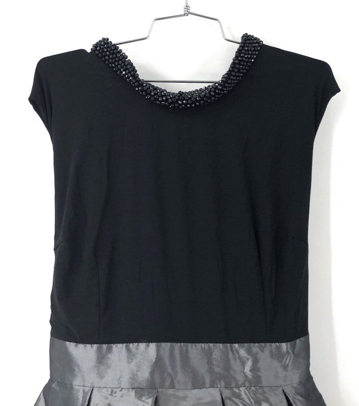 NWT SLNY Fashions New York Women's Black Gray Fit & Flare Dress - Size 14W