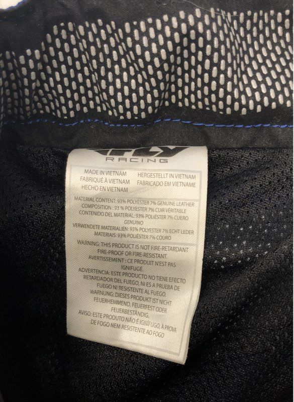 Fly Racing Men's Blue Patrol Motocross Off-road Pants Leather Trim Size 36