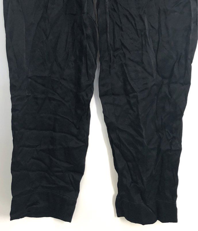 Ett Twa by Anthropologie Women's Black Viscose Pleated Tapered Pants Sz 2
