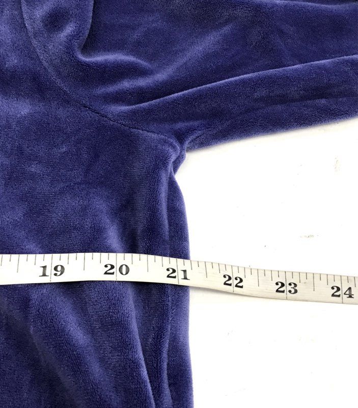 FILA Women's Purple Velour Quarter Zip Pullover Hoodie Logo Sz S