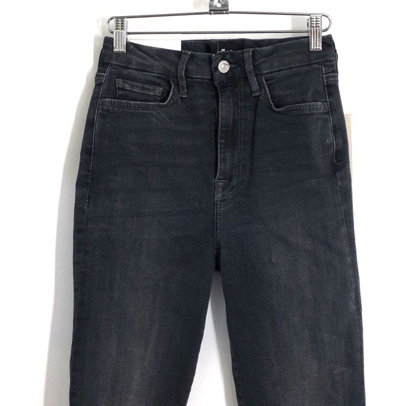 7 For All Mankind Women's Black Ultra High Rise Skinny Boot Jeans Sz 26 NWT