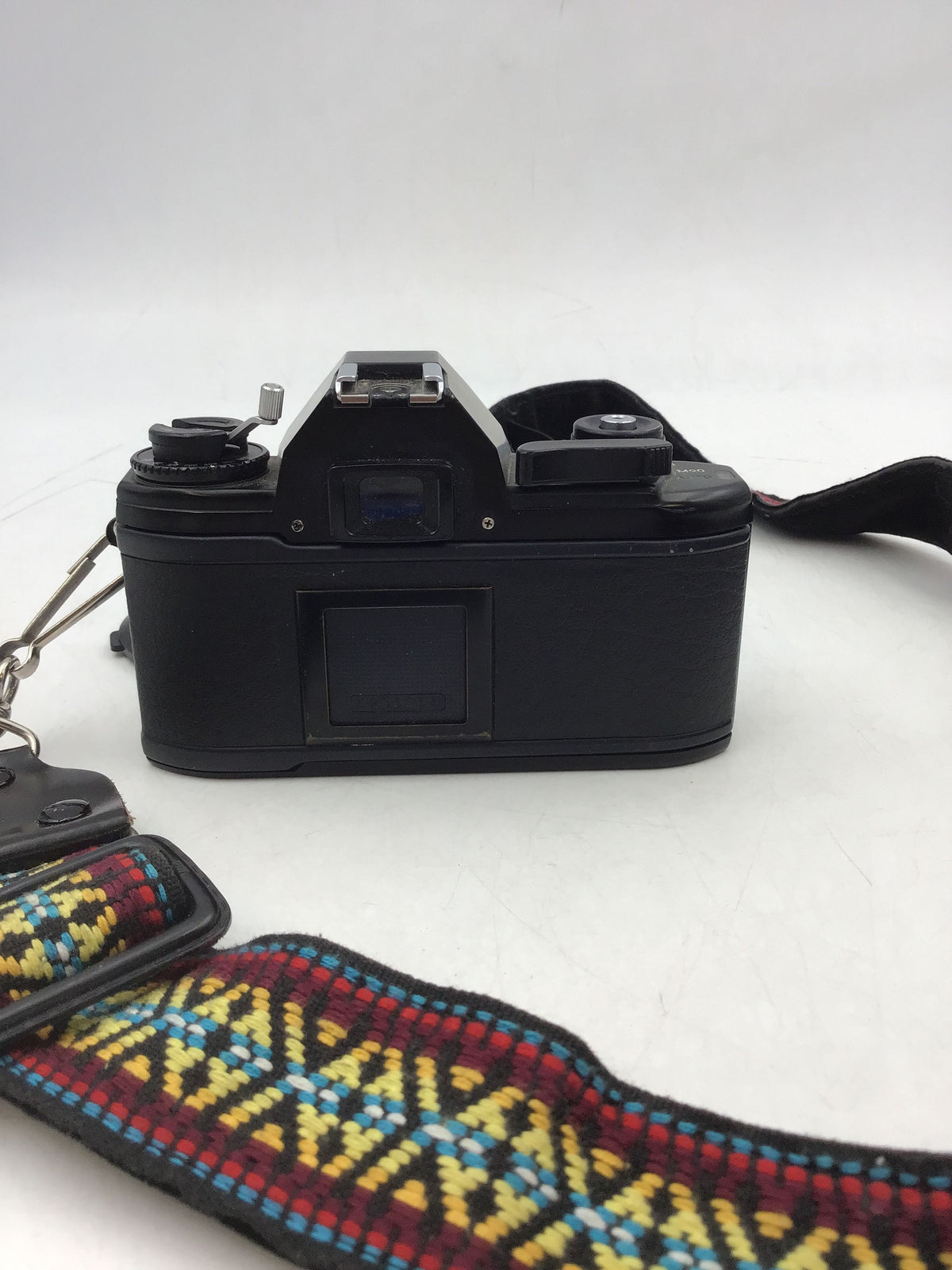 Nikon EM Black 35 mm Auto Exposure Manual Film SLR Camera With Neck Strap