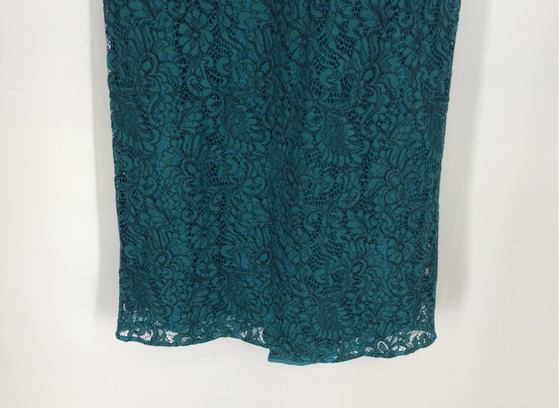Belle Badgley Mischka Women's Green Floral Lace Maxi Skirt - Size 6