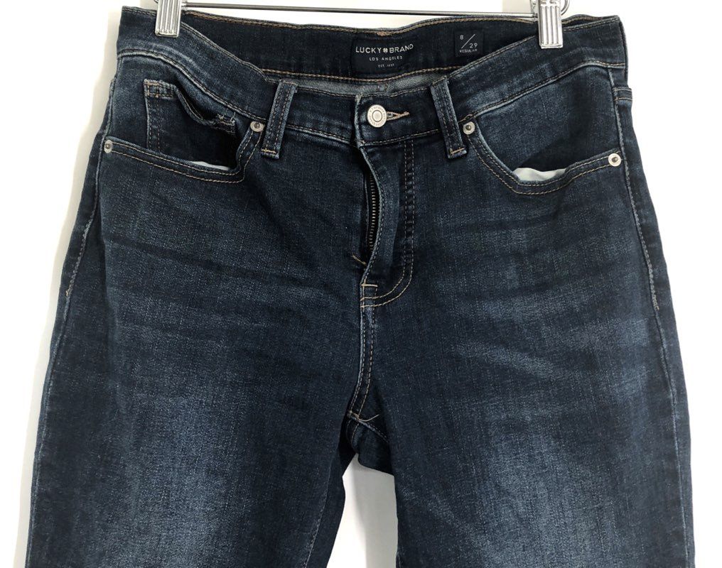 Lucky Brand Women's Ava Mid Rise Skinny Jeans Dark Wash Blue Sz 8/29