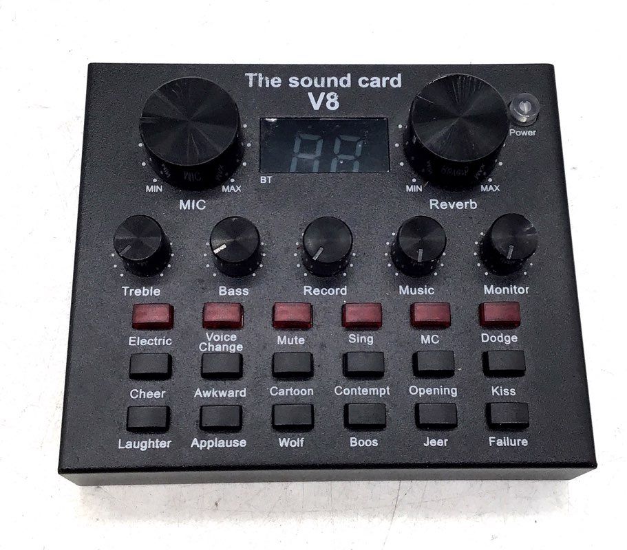 Xo Poppy PY-Podc-BLK The Sound Card V8 Podcast Starter Kit