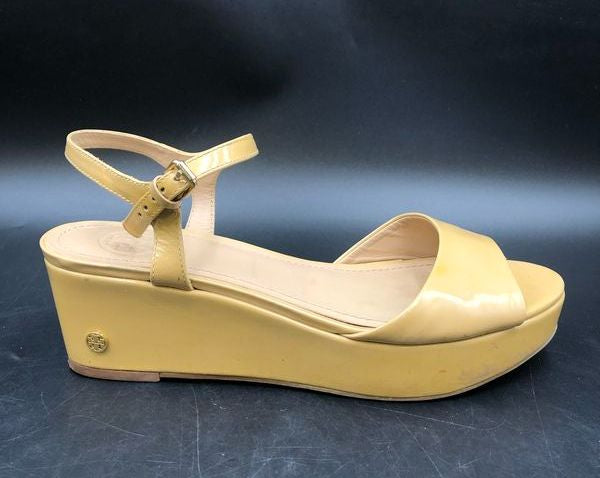 Tory Burch Women's Tan Patent Leather Sandals-Size: 8M (+COA)