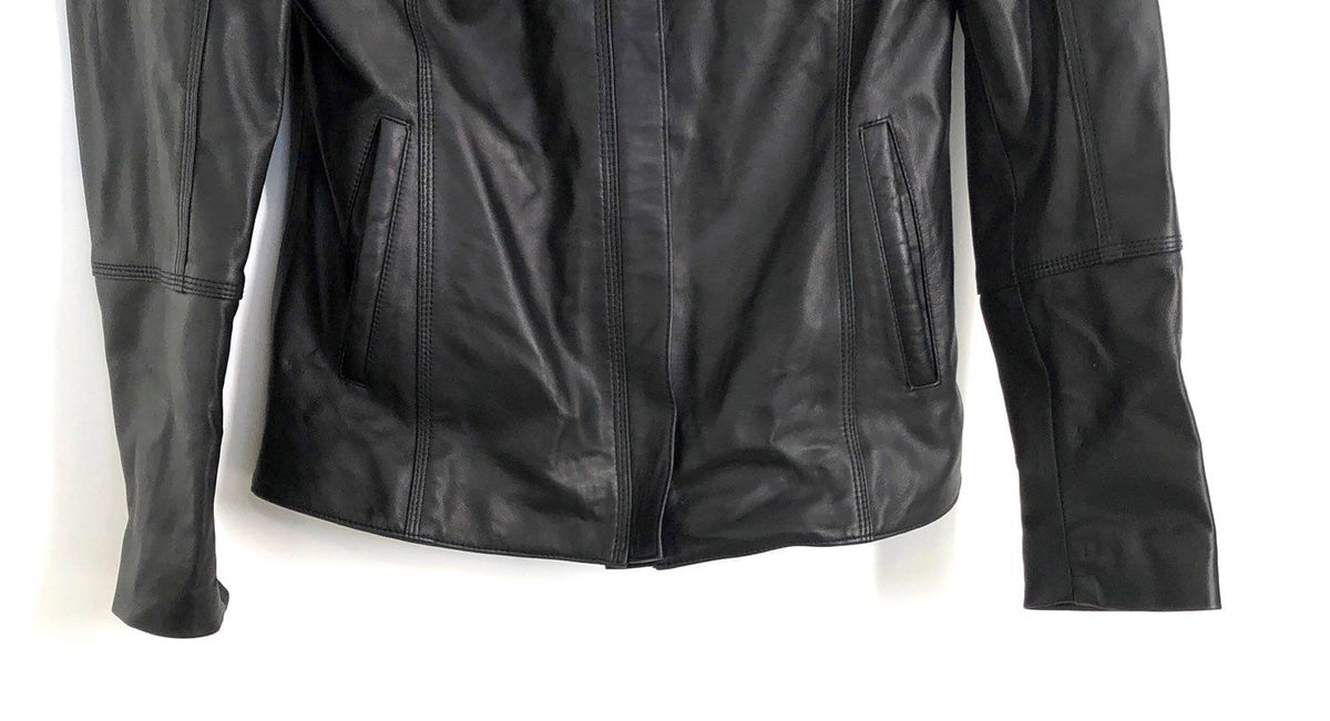 NY Jackets Casey DeSantis Where Woke Goes To Die Black Leather Jacket Sz L