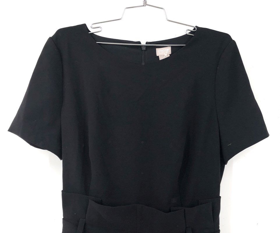 NWT Chico's Women's Black One-Piece Jumpsuit - Size 1