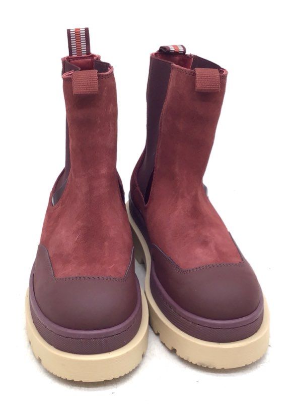 Scotch & Soda Aubri Burgundy Suede Lug Sole Chelsea Boots New Women's Size 38