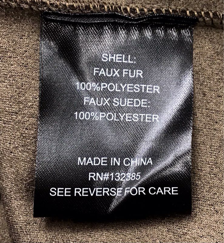 NWT Love Token Women's Brown Faux Fur Trench Coat - Size M