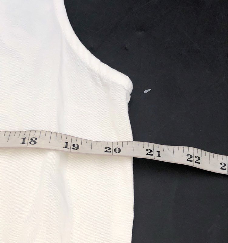 Sharagano Women's White Sleeveless Button Front Ruffle Hem Dress NWT Sz M