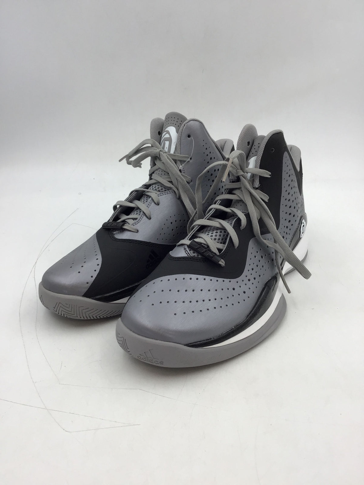 Adidas Men&#39;s D Rose 773 2I C75724 Gray Lace-Up Athletic Shoes - Size 12