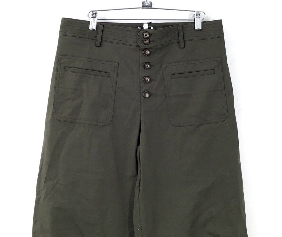 NWT Goop Women's Green Utility Cropped Pants - Size 8