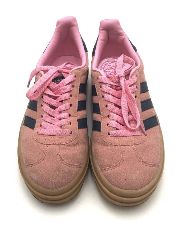 Adidas Gazelle Bold Pink Navy Gum Suede Platform Sneakers Size 7