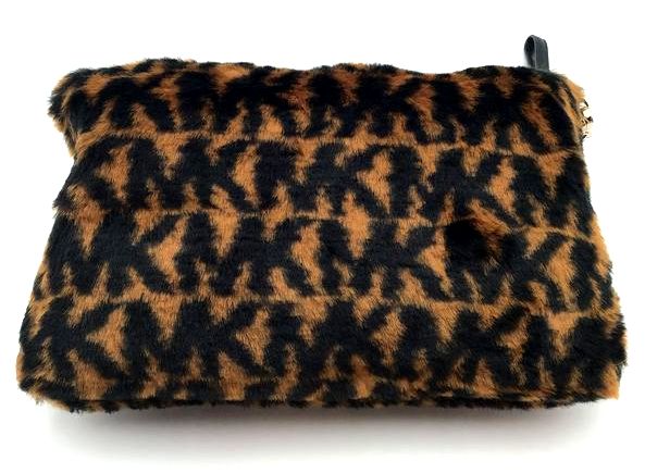 Michael Kors Brown &amp; Black Faux Fur Wristlet (+COA)