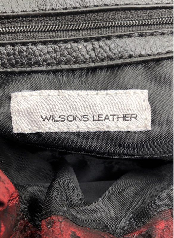 NWT Wilsons Leather Red Black Floral Shoulder Bag