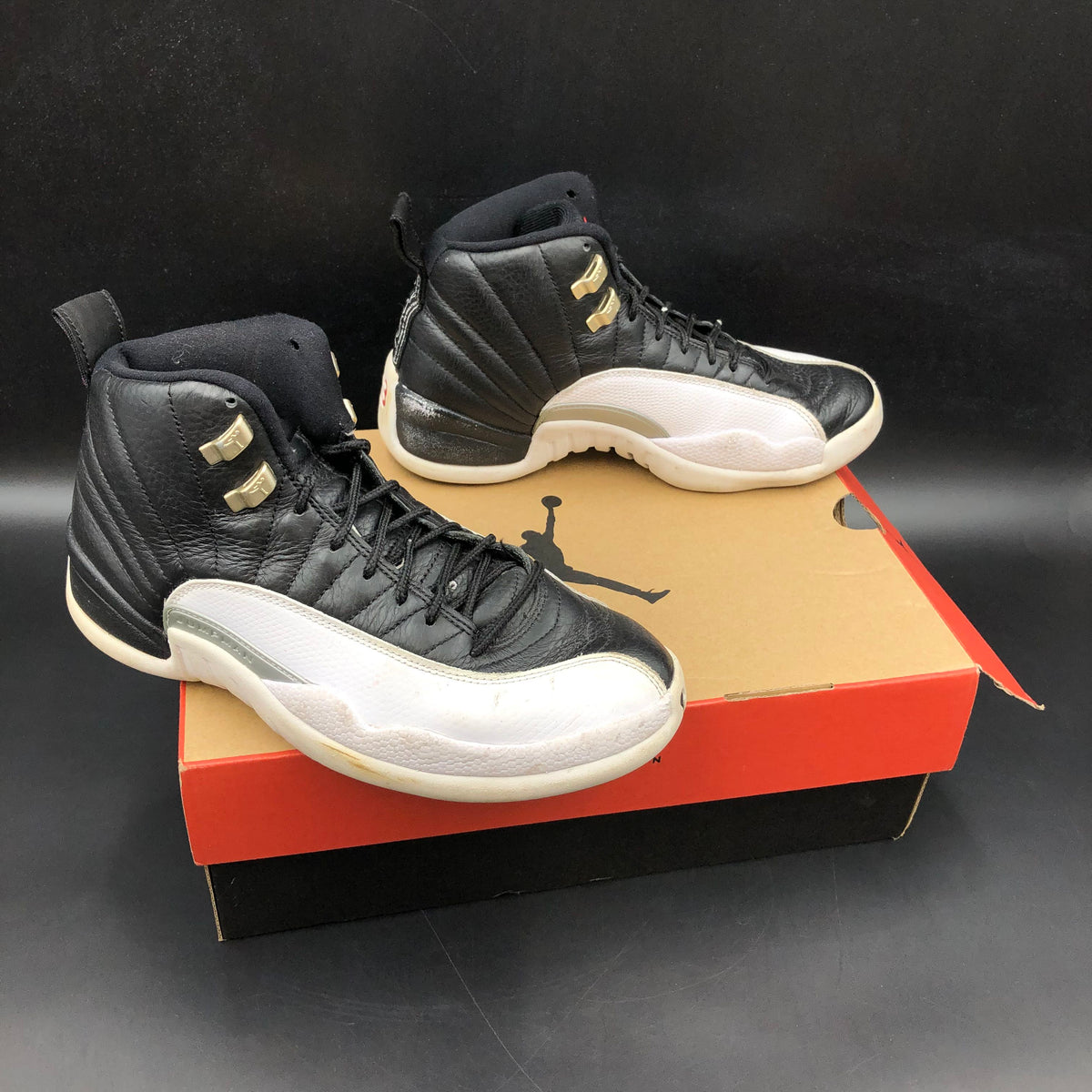 Nike Air Jordan 12 Retro Playoff 2022 Black White Red Size 7 COA