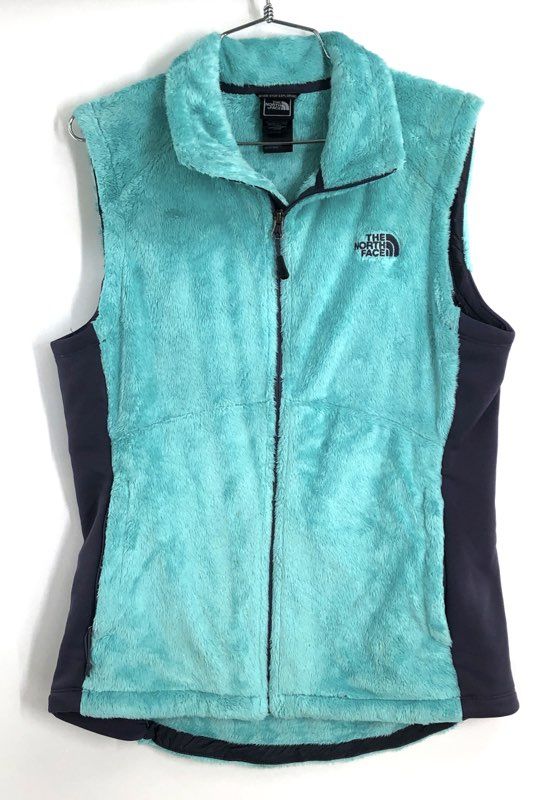 The North Face Women's Teal Osito High Pile Fuzzy Fleece Vest Sz L