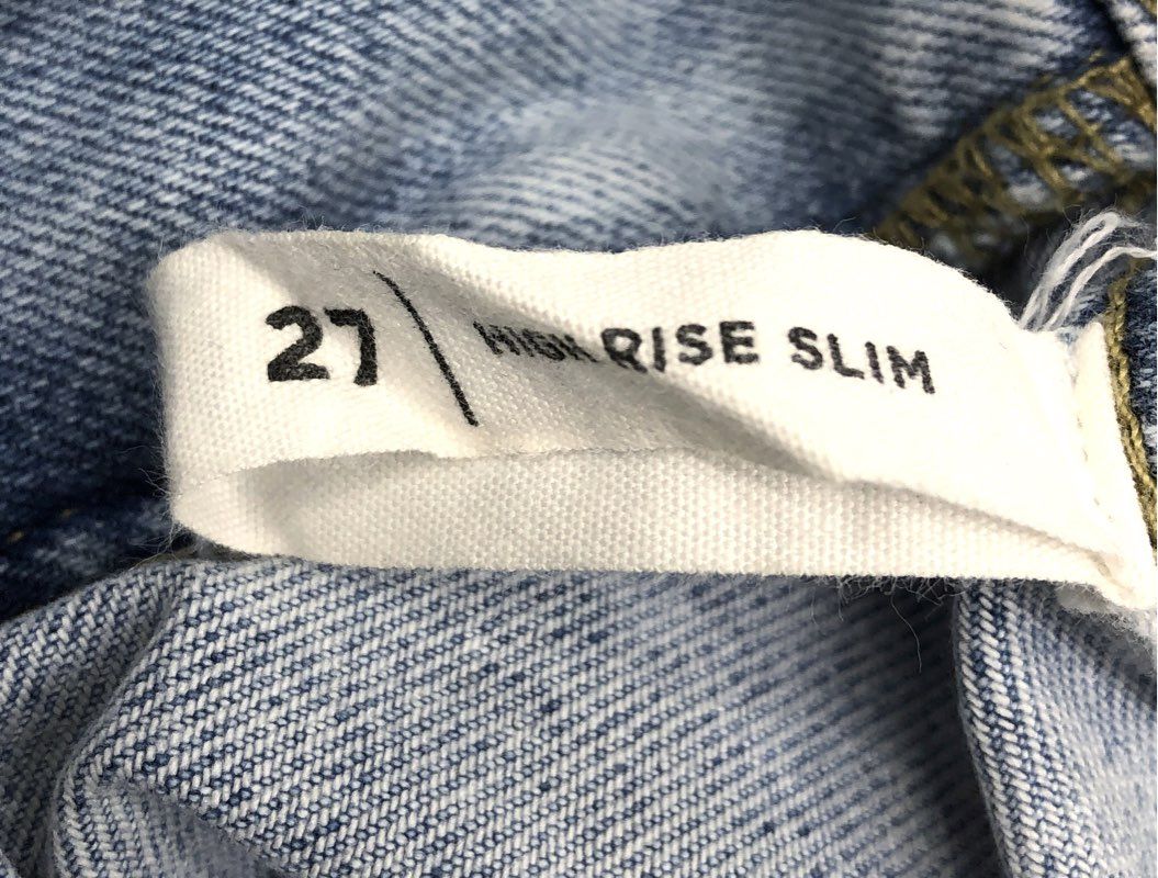 PacSun Women's Light Wash High Rise Slim Zipper Split Hem Jeans Size 27