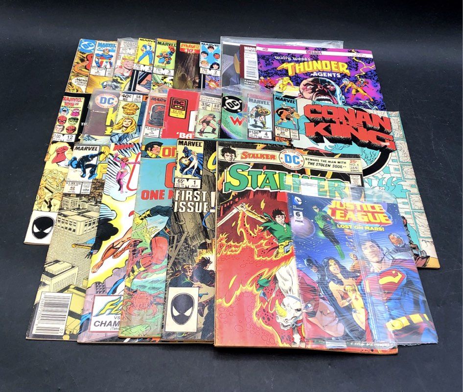 Comic Book Lot Marvel DC Mixed Bronze & Modern Age 24 Comics + Sealed Pack