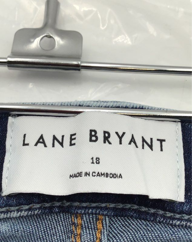 NWT Lane Bryant Women&#39;s Blue Straight Leg Jeans - Size 18