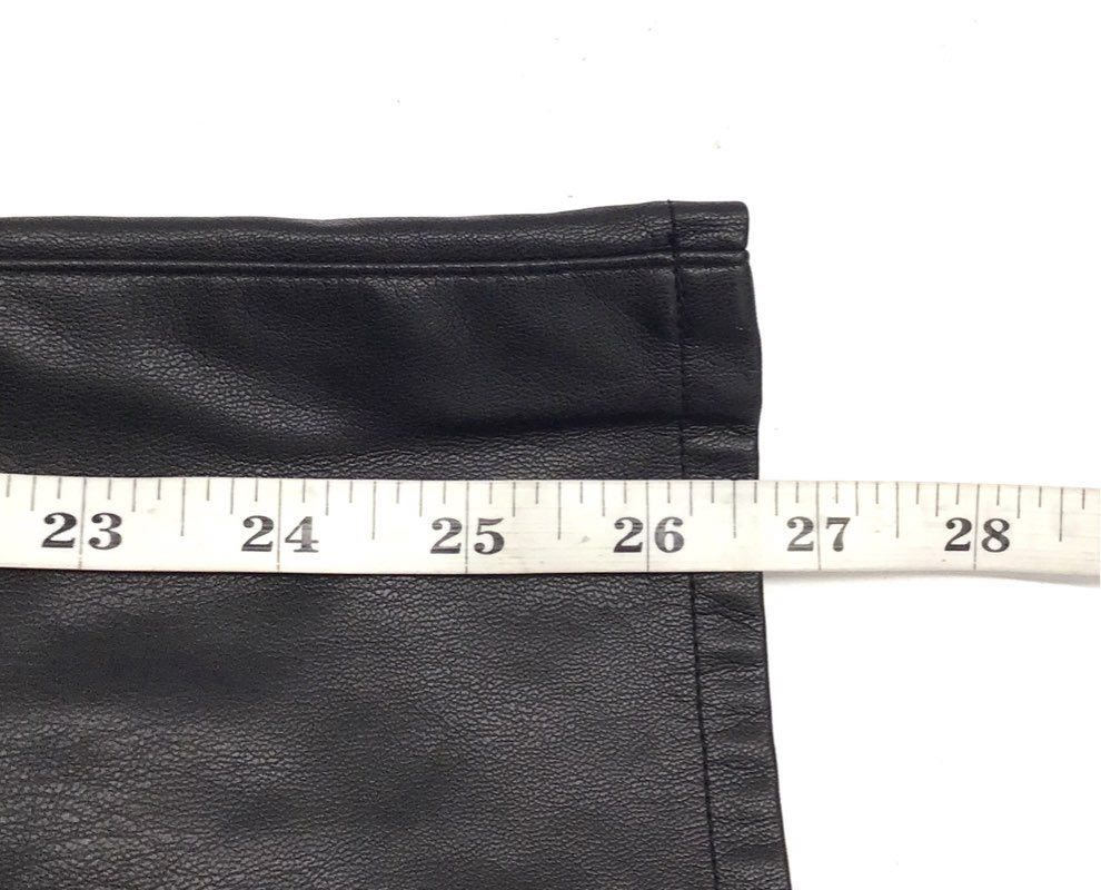 Pistola Women's Black Vegan Faux Leather High Rise Straight Leg Pants Sz 26