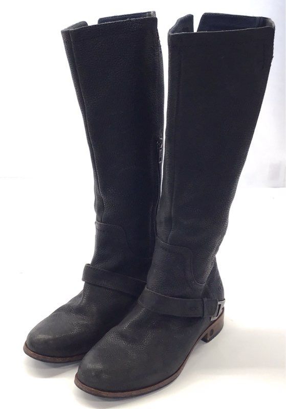 UGG Channing 3184 Black Leather Harness Tall Riding Boots Womens Size 7