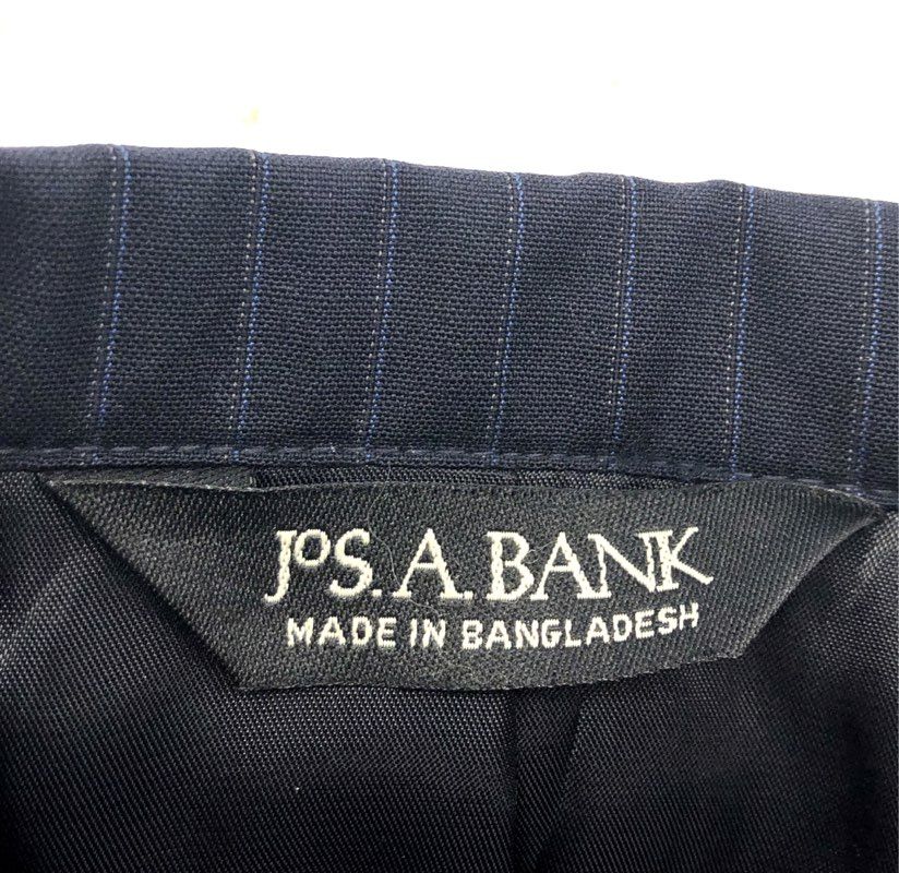 NWT Jos. A. Bank Men's Tailored Fit Sport Coat Blazer Navy Pinstripe Sz 48R