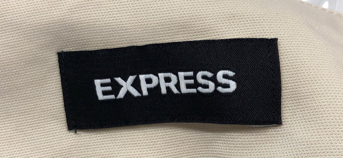 Express Women's Beige Super High Rise Shortie Tie Belt Cuffed Shorts Sz 00 NWT