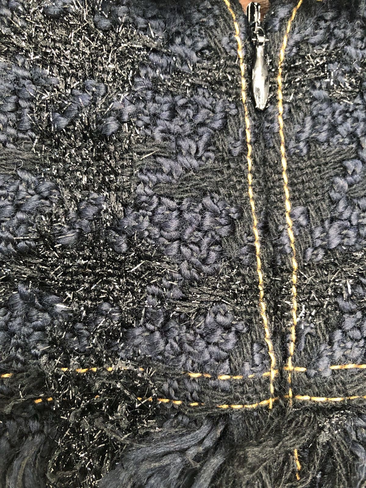 Tory Burch Women's Aria Navy Tweed Fringed Sheath Dress Size 2 COA