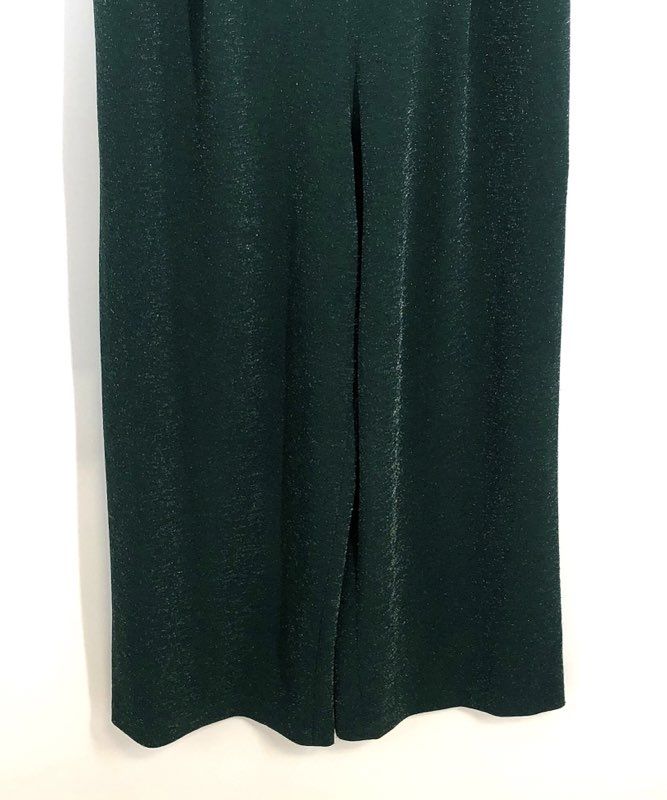 Calvin Klein Women's Green Shimmer Wide Leg Sleeveless Jumpsuit Sz 10 NWT