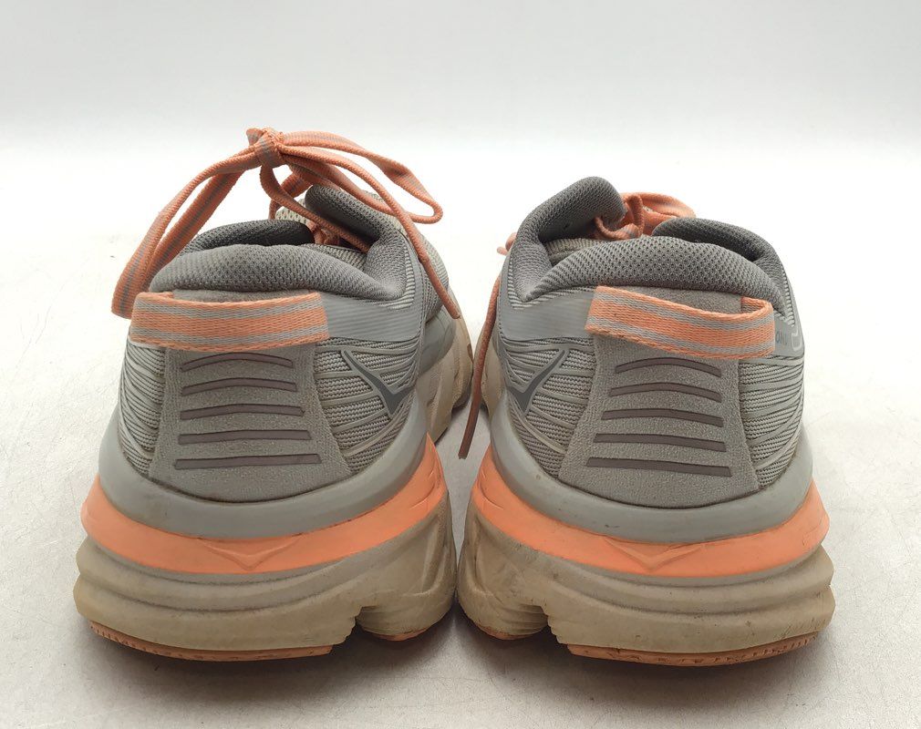 Hoka One One Women&#39;s Bondi 7 Gray Running Athletic Shoes - Size 7.5