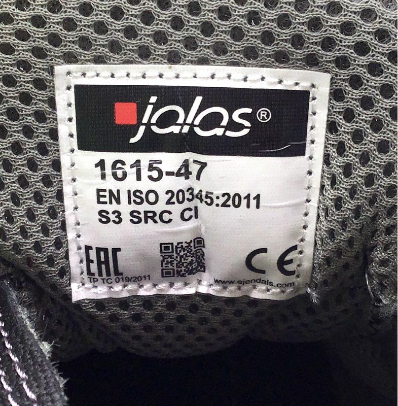 New Ejendals Jalas Men's Tempus Safety Black Work Shoes - Size 47