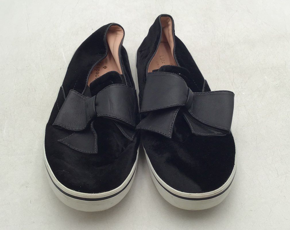 Kate Spade New York Women&#39;s Black Round Toe Casual Slip-On Flats - Size 9B