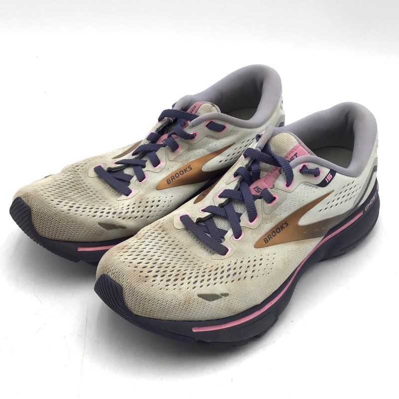 Brooks Women&#39;s Ghost 15 1203801B492 Gray Lace Up Low Top Athletic Shoes- Size 8B