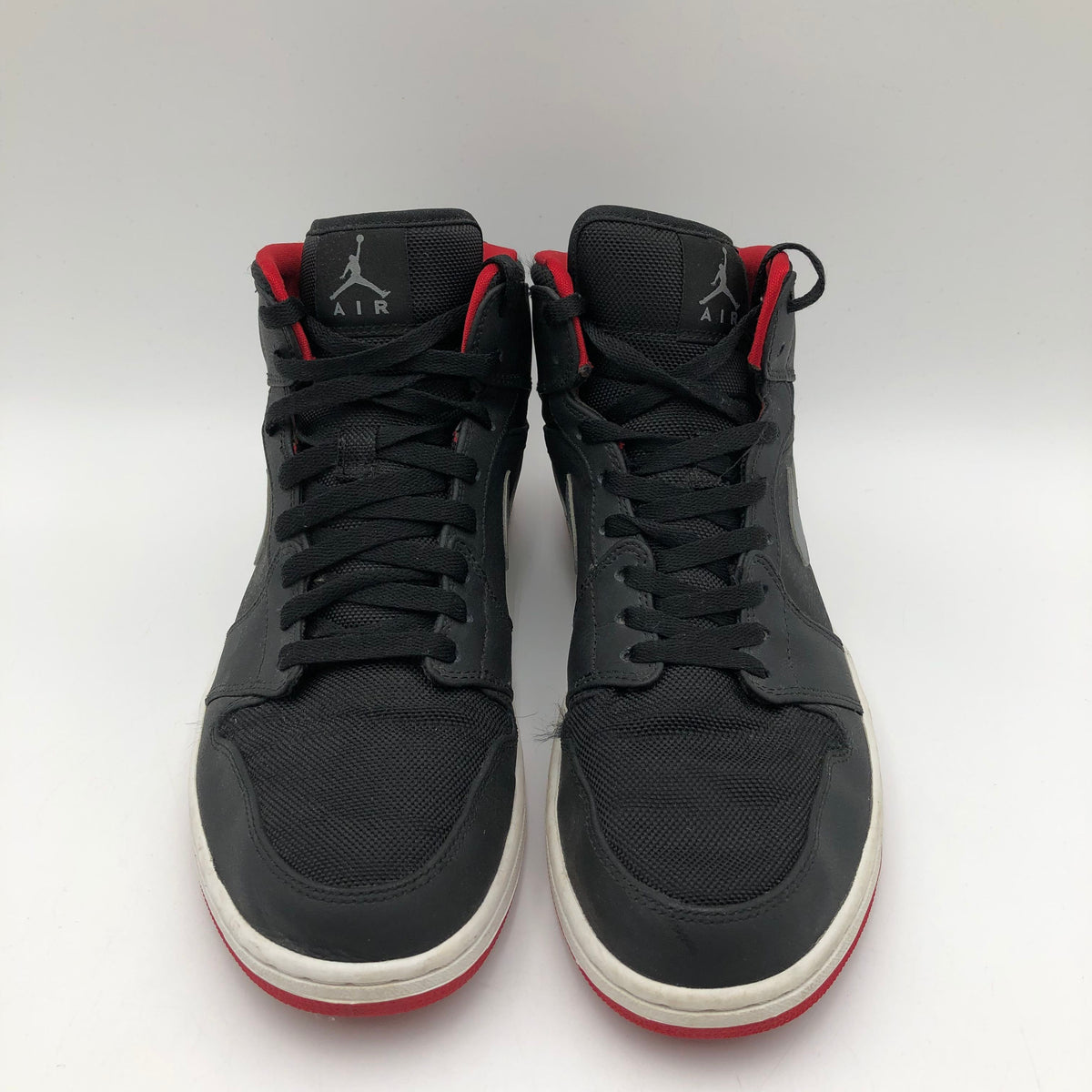 Nike Air Jordan 1 Retro High Black Cool Grey Red Sneakers Size 12 COA