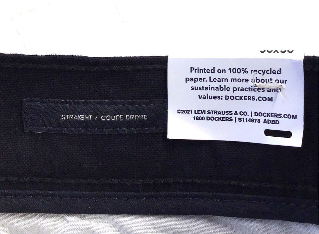 NWT Dockers Men's Black Straight Jeans - Size 36x30