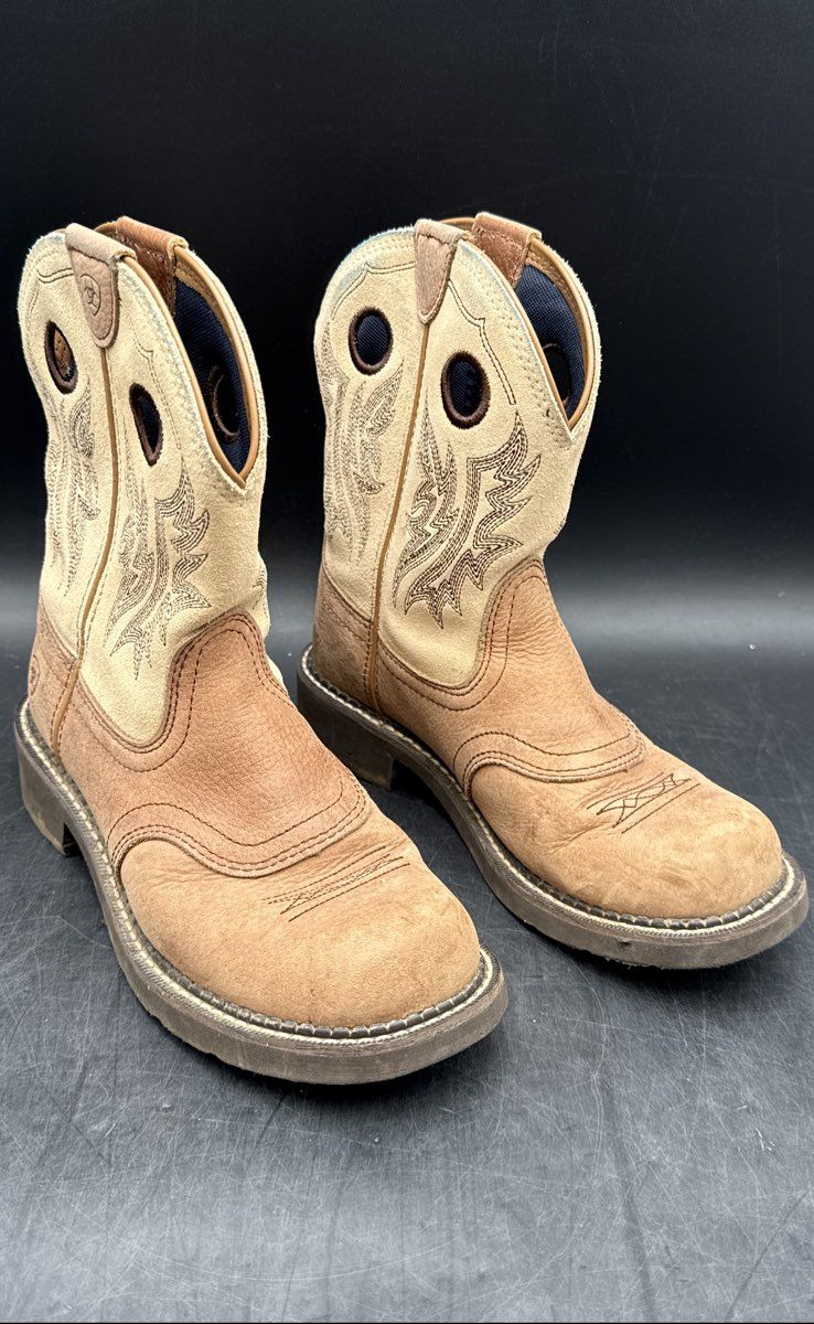 Ariat Anthem 10023031 Brown Tan Leather Western Cowgirl Boots Womens Size 7.5B