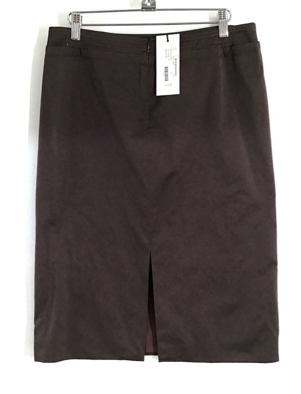 Rene Lezard Women's Brown Corded Pencil Skirt Made in Croatia NWT Size 38
