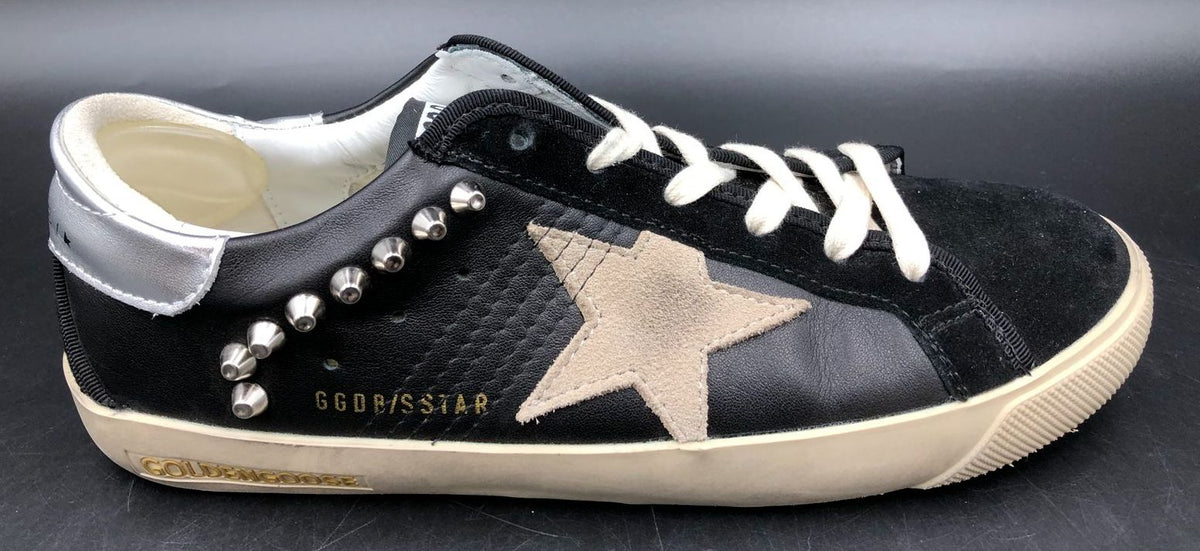 Golden Goose Super-Star Women's Black/Silver/Beige Sneakers - Size 39 (+COA)