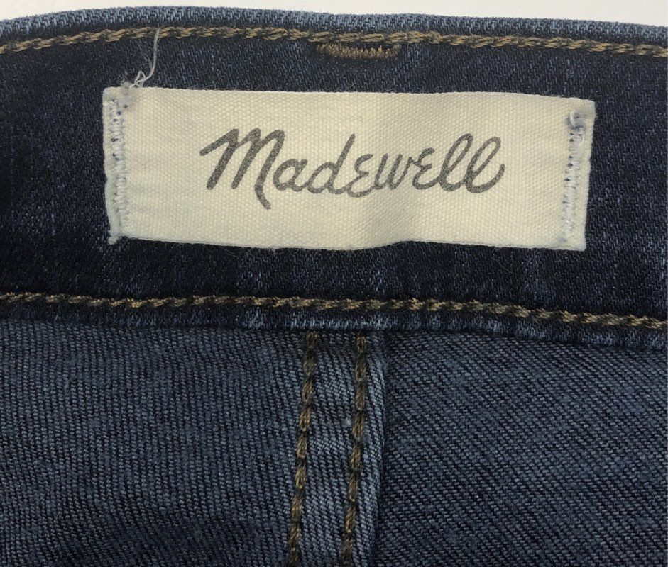Madewell Women's High-Rise Skinny Jeans Dark Indigo Wash Cropped Size 28