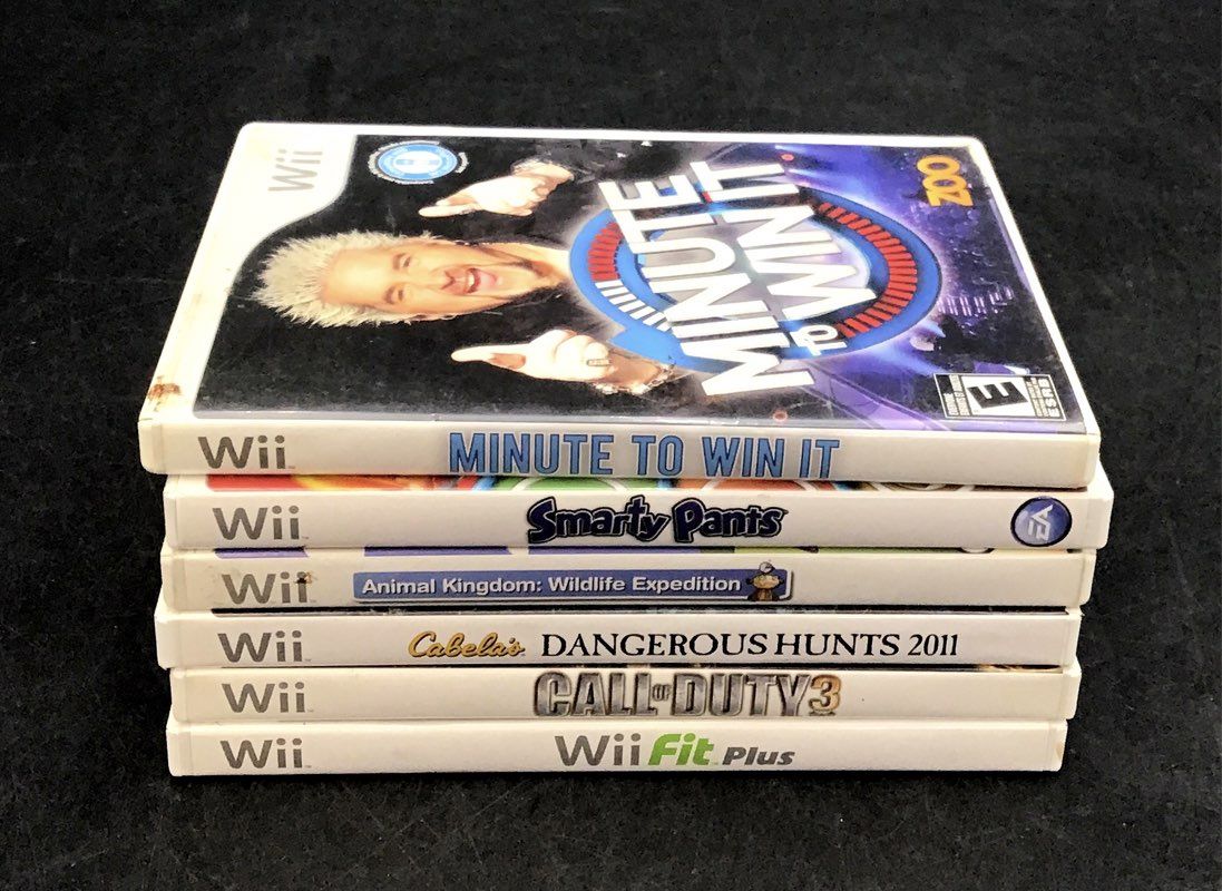 Wii Fit Plus Call of Duty 3 6 Nintendo Wii Game Lot Cabela's Smarty Pants