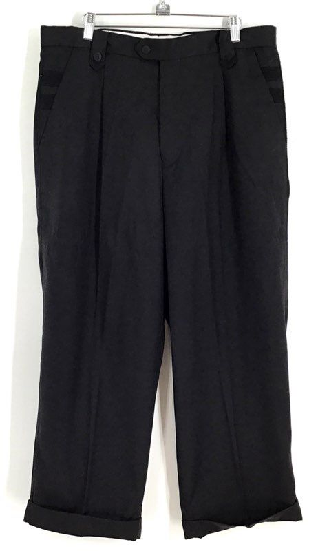 Steve Harvey Men&#39;s Black Button-Up Shirt And Pants Set - Size L, 36