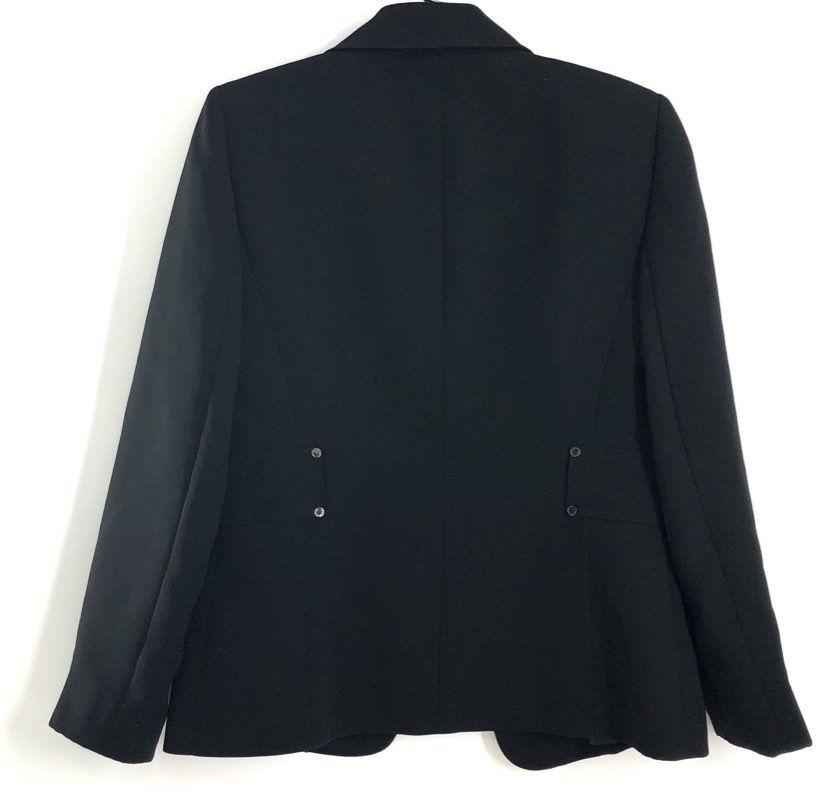 Tahari Arthur S. Levine Women's Black Two-Button Blazer Jacket Side Tabs Sz 6