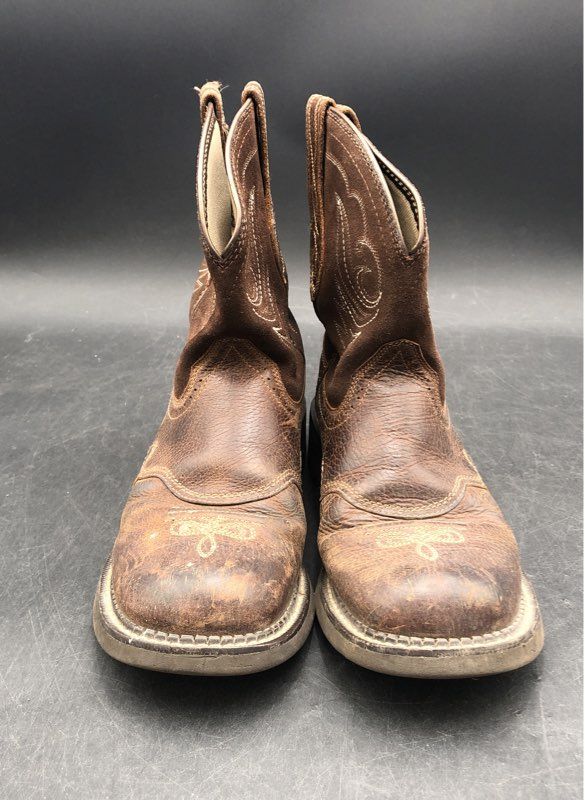 Ariat Fatbaby Heritage Dapper Distressed Brown Western Boots Women's Size 8.5 B